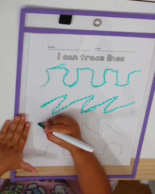 I can trace lines 50 Worksheets (Preschool, Pre-K, Kinder).