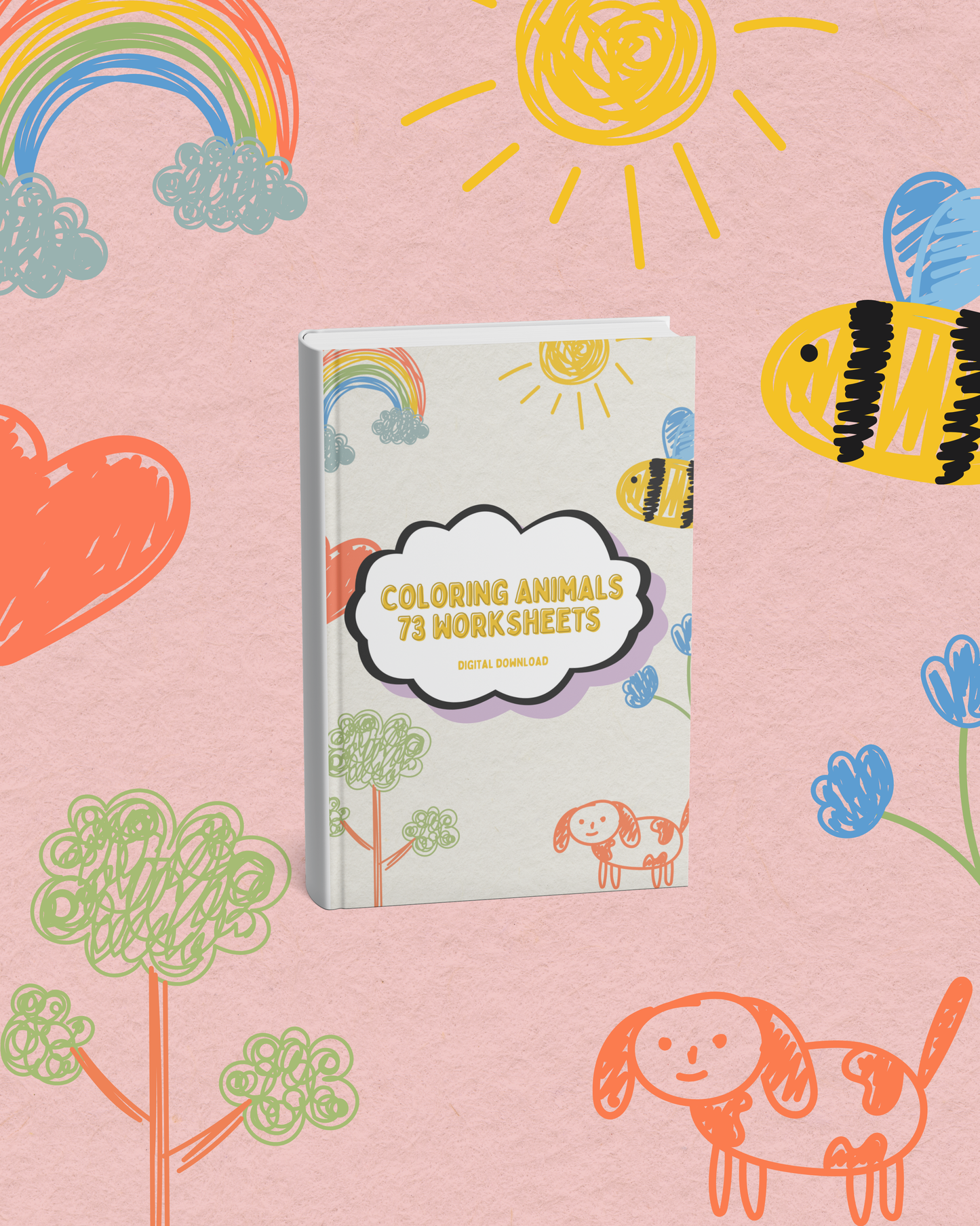 Coloring Animals 73 Worksheets (Toddler, Preschool, Pre-K, & Kinder)